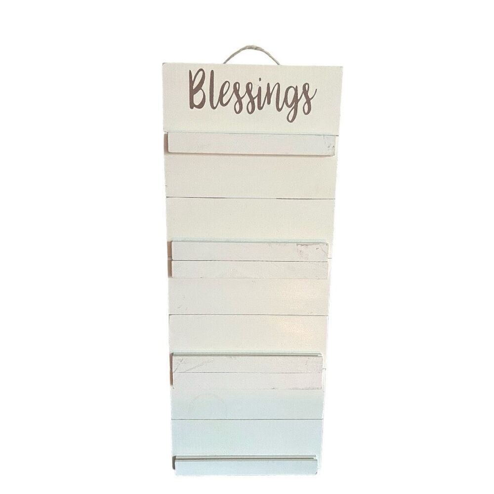 Brand New Blessings Wooden Hanging Wall Decor for 4 x 6 photos - Slide In Slots